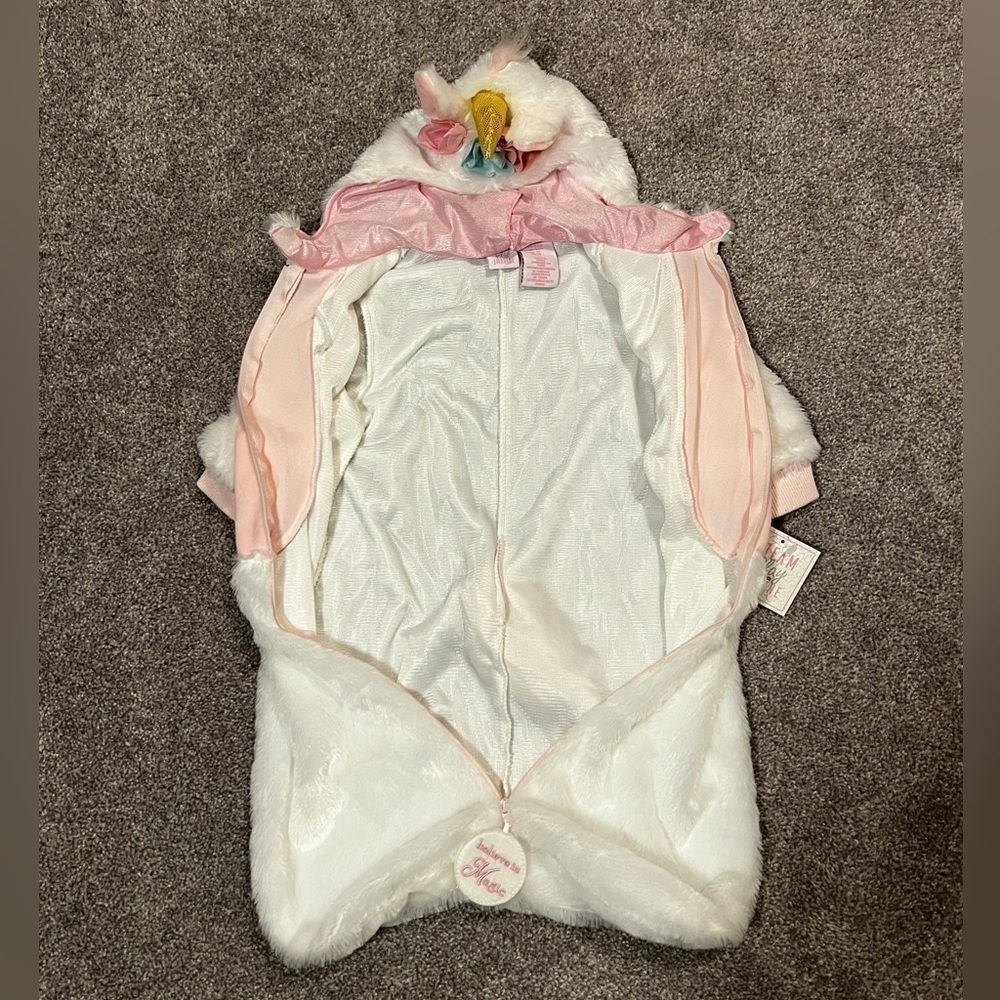 Dream Play Imagine Believe In Magic Plush Unicorn Bunting Bag w/Hood Size 3-6M - Picture 4 of 7